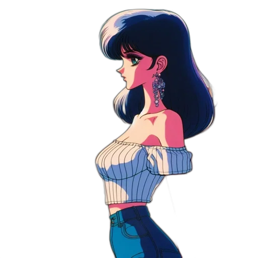 dress, jewelry, jacket, vaporwave transparent PNG cut-out