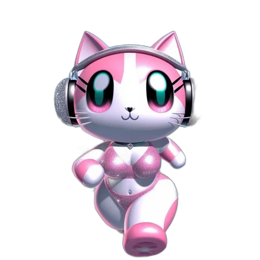 robot, staff, 3d render, pixel art transparent PNG cut-out