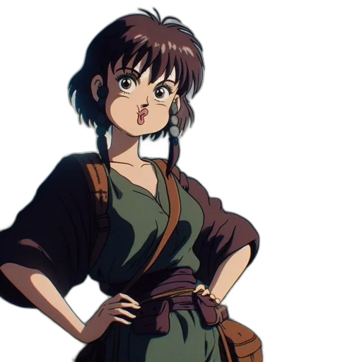 dress, staff, jacket, weapon transparent PNG cut-out