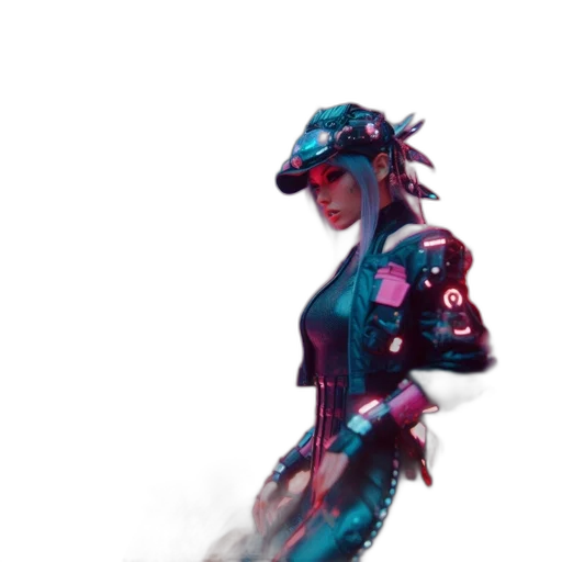 robot, dragon, hat, staff transparent PNG cut-out