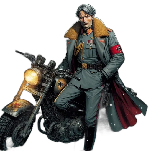 jacket, weapon, concept art, comic book art transparent PNG cut-out
