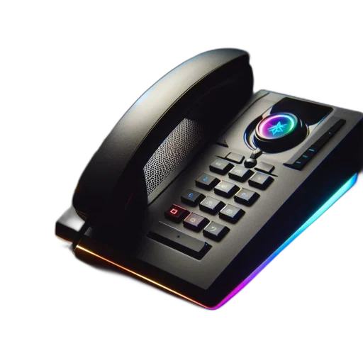 3d render, vaporwave, modern, telephone transparent PNG cut-out