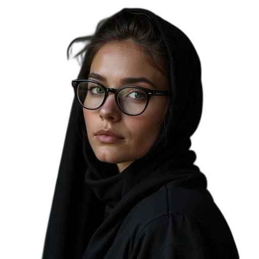 face, jacket, staff, jewelry transparent PNG cut-out