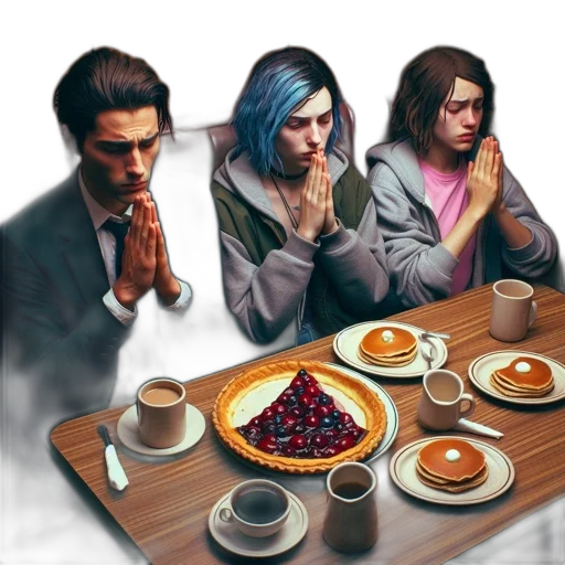 food, concept art, vaporwave, pixel art transparent PNG cut-out