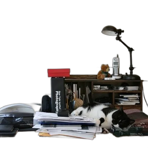 furniture, staff, robot, black transparent PNG cut-out