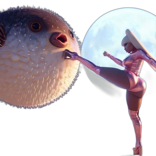 creature, animal, concept art, 3d render transparent PNG cut-out