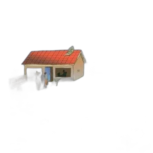 building, furniture, umbrella, robot transparent PNG cut-out