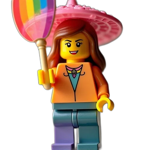 hat, umbrella, staff, dress transparent PNG cut-out