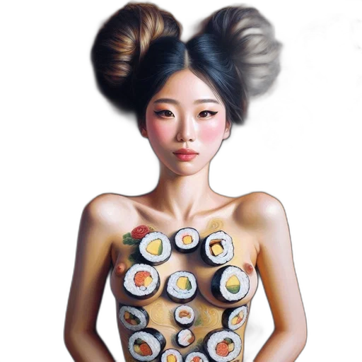dress, food, jewelry, oil painting transparent PNG cut-out