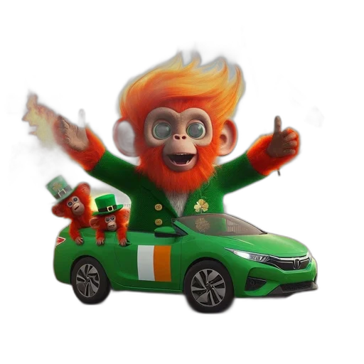 car, concept art, 3d render, cartoon transparent PNG cut-out