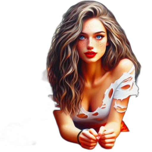 jewelry, dress, face, photorealistic transparent PNG cut-out