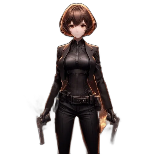 weapon, jacket, staff, robot transparent PNG cut-out