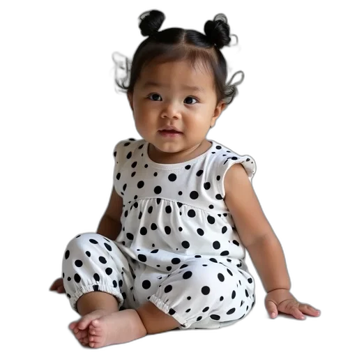 dress, photorealistic, baby, wearing transparent PNG cut-out