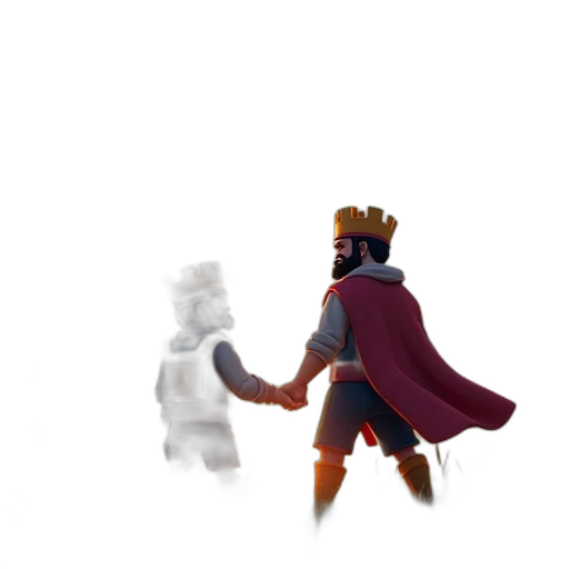 crown, robot, sword, staff transparent PNG cut-out
