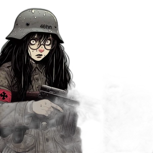weapon, hat, anime, comic book art transparent PNG cut-out
