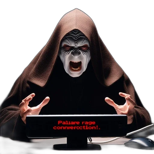 staff, mask, threatening, figure transparent PNG cut-out