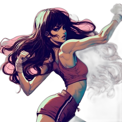 comic book art, concept art, fantasy art, watercolor transparent PNG cut-out