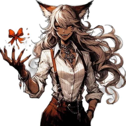 staff, mask, flower, fantasy art transparent PNG cut-out
