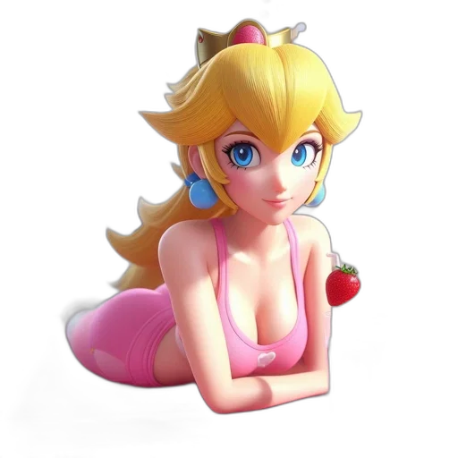 dress, crown, weapon, 3d render transparent PNG cut-out