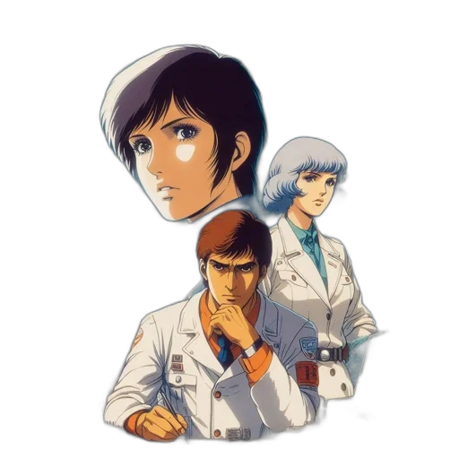 jacket, robot, staff, face transparent PNG cut-out