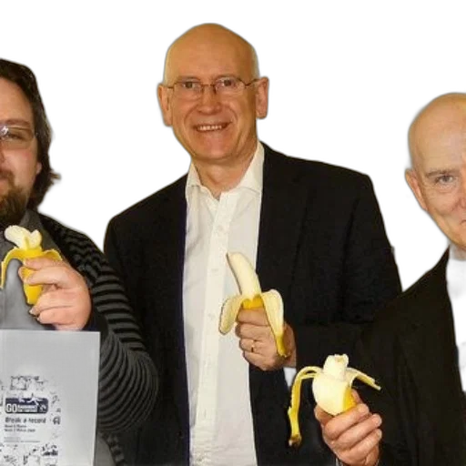 staff, food, three, men transparent PNG cut-out
