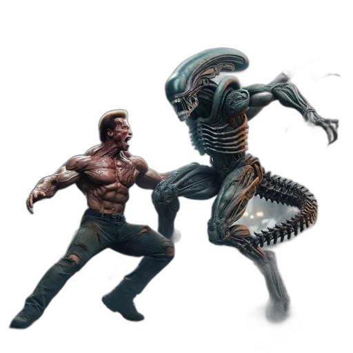 creature, robot, concept art, 3d render transparent PNG cut-out