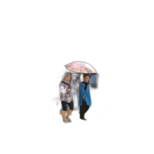 umbrella, jacket, hat, pixel art transparent PNG cut-out