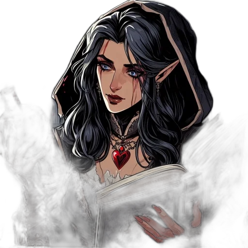 face, fantasy art, concept art, pixel art transparent PNG cut-out