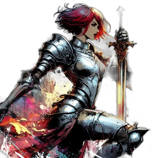 sword, weapon, fantasy art, comic book art transparent PNG cut-out
