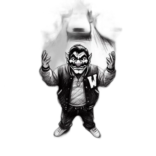 mask, jacket, face, comic book art transparent PNG cut-out