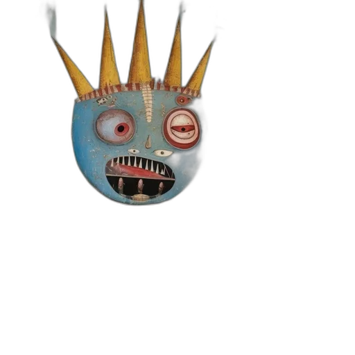 mask, creature, crown, face transparent PNG cut-out