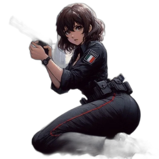 weapon, staff, jacket, concept art transparent PNG cut-out