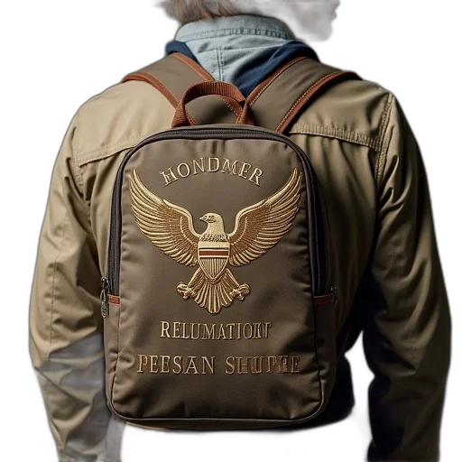 jacket, eagle, scout, bag transparent PNG cut-out