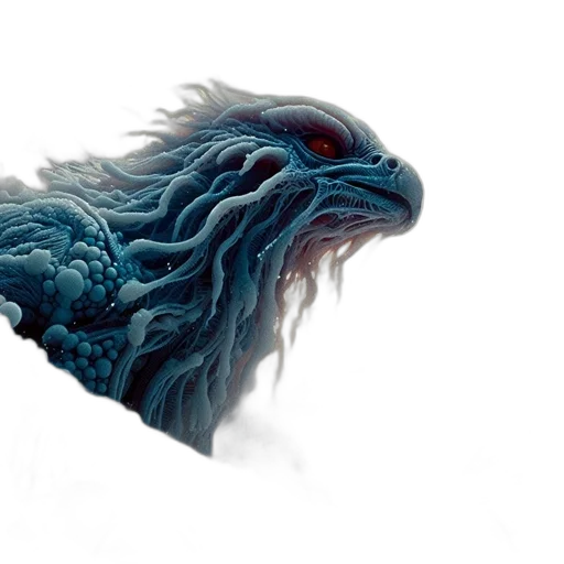 dragon, hair, creature, mask transparent PNG cut-out