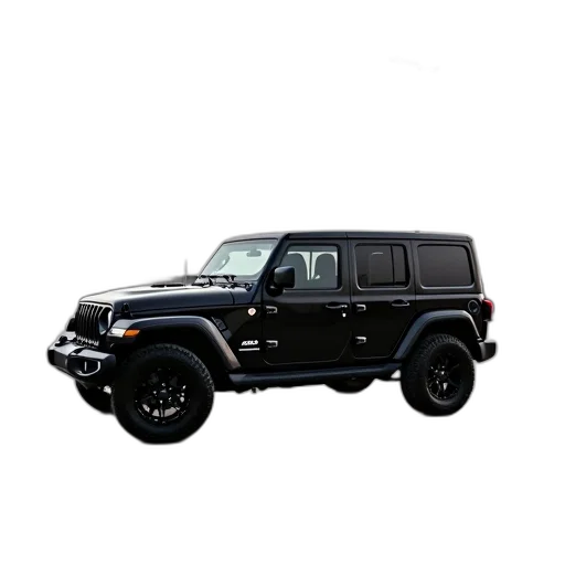 car, 3d render, black, jeep transparent PNG cut-out