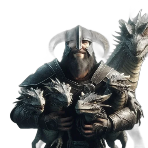 dragon, mask, weapon, sword transparent PNG cut-out