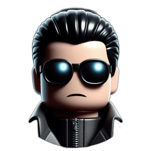 robot, 3d render, cyberpunk, comic book art transparent PNG cut-out
