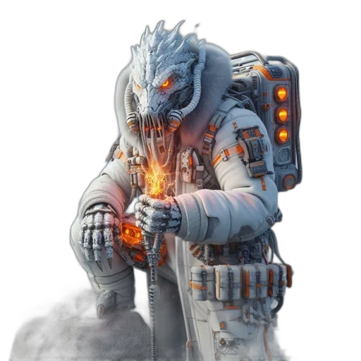 robot, jacket, creature, concept art transparent PNG cut-out