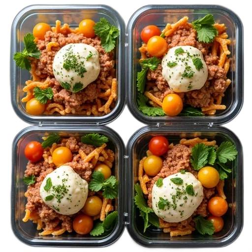 food, four, meal, prep transparent PNG cut-out