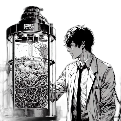 robot, comic book art, concept art, cyberpunk transparent PNG cut-out