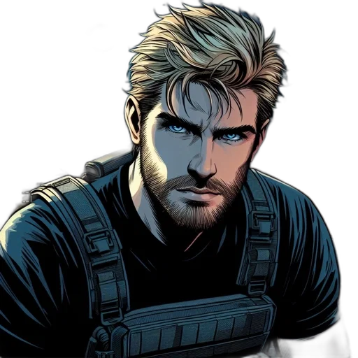 comic book art, concept art, cartoon, pixel art transparent PNG cut-out