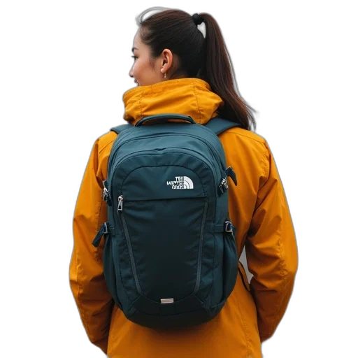 jacket, green, north, face transparent PNG cut-out