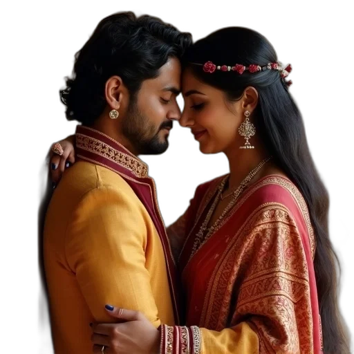 forest, fire, married, couple transparent PNG cut-out