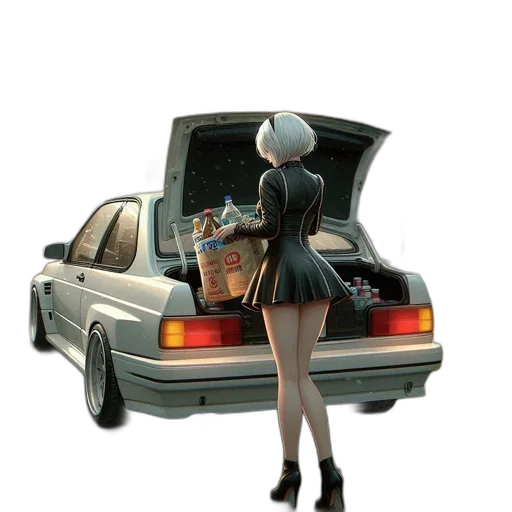 car, jacket, hat, robot transparent PNG cut-out