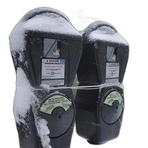 shoes, two, snow-covered, parking transparent PNG cut-out