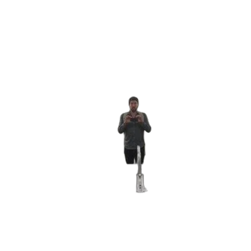 robot, jacket, staff, creature transparent PNG cut-out