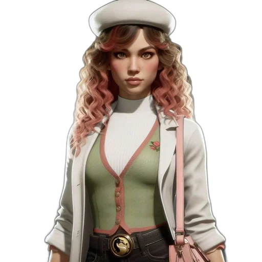 staff, jacket, hat, concept art transparent PNG cut-out