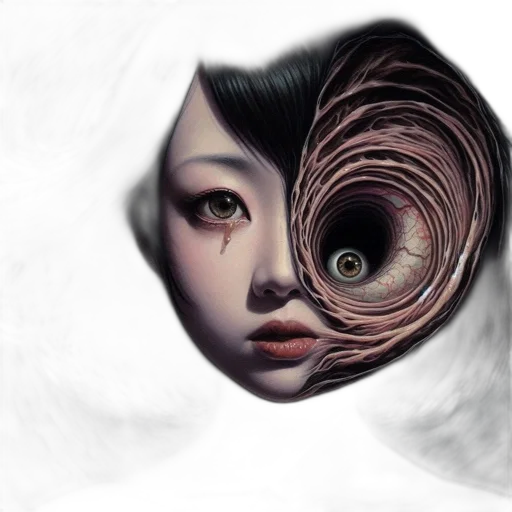 mask, face, hair, creature transparent PNG cut-out