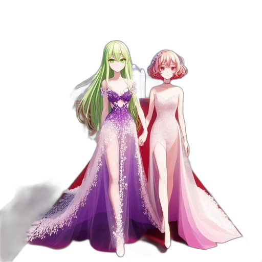 dress, concept art, pixel art, anime transparent PNG cut-out