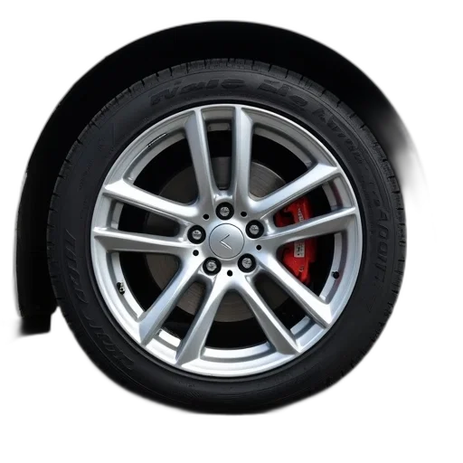 car, close-up, tire, silver transparent PNG cut-out